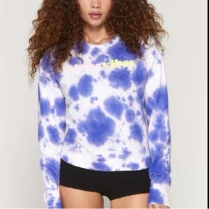 SPIRITUAL GANGSTER Aloha Vibes Purple Tie Dye Lightweight Sweatshirt